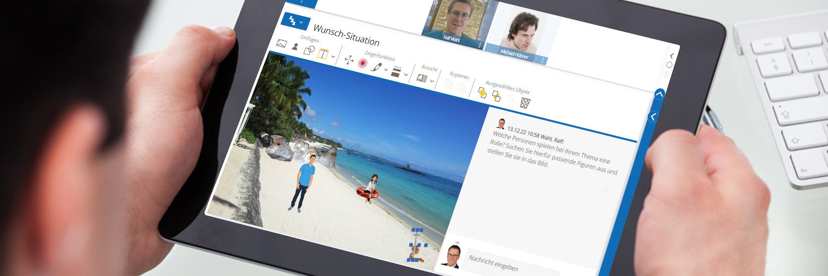 CAI World: Coaching-Sitzung auf Tablet